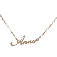 Load image into Gallery viewer, Unisex Name Necklace Titanium Steel Personalized Necklaces For Gift Pendant Choker Name Collar Chain Nameplate Pendant Necklace