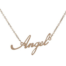 Load image into Gallery viewer, Unisex Name Necklace Titanium Steel Personalized Necklaces For Gift Pendant Choker Name Collar Chain Nameplate Pendant Necklace