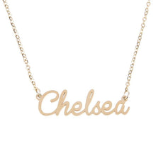 Load image into Gallery viewer, Unisex Name Necklace Titanium Steel Personalized Necklaces For Gift Pendant Choker Name Collar Chain Nameplate Pendant Necklace