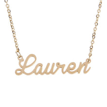 Load image into Gallery viewer, Unisex Name Necklace Titanium Steel Personalized Necklaces For Gift Pendant Choker Name Collar Chain Nameplate Pendant Necklace