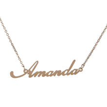 Load image into Gallery viewer, Unisex Name Necklace Titanium Steel Personalized Necklaces For Gift Pendant Choker Name Collar Chain Nameplate Pendant Necklace