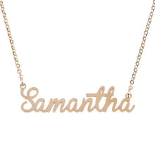 Load image into Gallery viewer, Unisex Name Necklace Titanium Steel Personalized Necklaces For Gift Pendant Choker Name Collar Chain Nameplate Pendant Necklace
