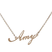 Load image into Gallery viewer, Unisex Name Necklace Titanium Steel Personalized Necklaces For Gift Pendant Choker Name Collar Chain Nameplate Pendant Necklace