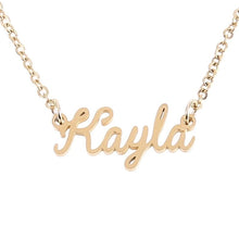 Load image into Gallery viewer, Unisex Name Necklace Titanium Steel Personalized Necklaces For Gift Pendant Choker Name Collar Chain Nameplate Pendant Necklace