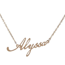 Load image into Gallery viewer, Unisex Name Necklace Titanium Steel Personalized Necklaces For Gift Pendant Choker Name Collar Chain Nameplate Pendant Necklace