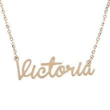 Load image into Gallery viewer, Unisex Name Necklace Titanium Steel Personalized Necklaces For Gift Pendant Choker Name Collar Chain Nameplate Pendant Necklace