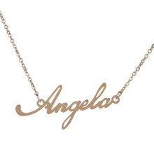 Load image into Gallery viewer, Unisex Name Necklace Titanium Steel Personalized Necklaces For Gift Pendant Choker Name Collar Chain Nameplate Pendant Necklace