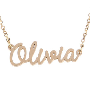 Unisex Name Necklace Titanium Steel Personalized Necklaces For Gift Pendant Choker Name Collar Chain Nameplate Pendant Necklace