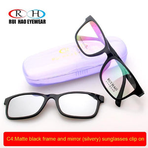 Unisex Optical Eyeglasses Frame Men Prescription Glasses Frames Rui Hao Eyewear Sunglasses Clip on Polarized Sunglasses Clip