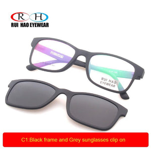 Unisex Optical Eyeglasses Frame Men Prescription Glasses Frames Rui Hao Eyewear Sunglasses Clip on Polarized Sunglasses Clip