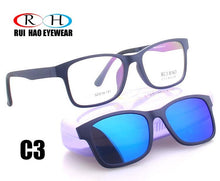Load image into Gallery viewer, Unisex Optical Eyeglasses Frame Men Prescription Glasses Frames Rui Hao Eyewear Sunglasses Clip on Polarized Sunglasses Clip