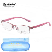 Load image into Gallery viewer, Unisex Rectangle Eyeglasses Frame Women Stainless Steel Glasses Frame and TR90 Temple Optical Frame Super Light Spectacles 865