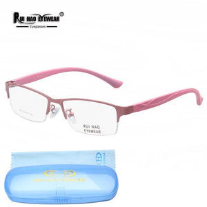 Unisex Rectangle Eyeglasses Frame Women Stainless Steel Glasses Frame and TR90 Temple Optical Frame Super Light Spectacles 865