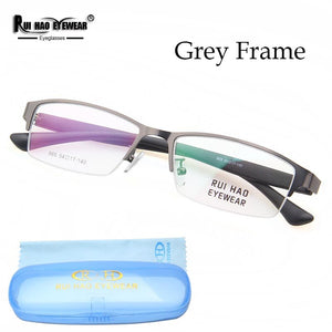 Unisex Rectangle Eyeglasses Frame Women Stainless Steel Glasses Frame and TR90 Temple Optical Frame Super Light Spectacles 865