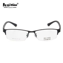 Load image into Gallery viewer, Unisex Rectangle Eyeglasses Frame Women Stainless Steel Glasses Frame and TR90 Temple Optical Frame Super Light Spectacles 865