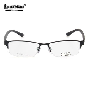 Unisex Rectangle Eyeglasses Frame Women Stainless Steel Glasses Frame and TR90 Temple Optical Frame Super Light Spectacles 865