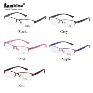 Unisex Rectangle Eyeglasses Frame Women Stainless Steel Glasses Frame and TR90 Temple Optical Frame Super Light Spectacles 865