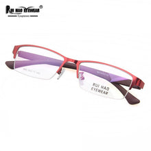 Load image into Gallery viewer, Unisex Rectangle Eyeglasses Frame Women Stainless Steel Glasses Frame and TR90 Temple Optical Frame Super Light Spectacles 865