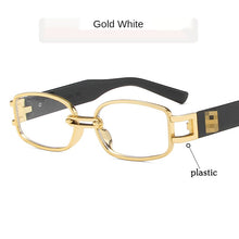 Load image into Gallery viewer, Unisex Rectangular Hip Hop Sunglasses Vintage Metal Square  Sun Glasses Men Women Rectangle Uv400 Brand Designer Eyewear