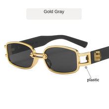 Load image into Gallery viewer, Unisex Rectangular Hip Hop Sunglasses Vintage Metal Square  Sun Glasses Men Women Rectangle Uv400 Brand Designer Eyewear