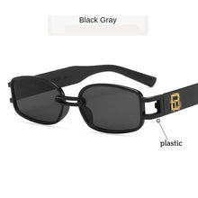 Load image into Gallery viewer, Unisex Rectangular Hip Hop Sunglasses Vintage Metal Square  Sun Glasses Men Women Rectangle Uv400 Brand Designer Eyewear