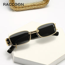 Load image into Gallery viewer, Unisex Rectangular Hip Hop Sunglasses Vintage Metal Square  Sun Glasses Men Women Rectangle Uv400 Brand Designer Eyewear