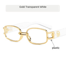 Load image into Gallery viewer, Unisex Rectangular Hip Hop Sunglasses Vintage Metal Square  Sun Glasses Men Women Rectangle Uv400 Brand Designer Eyewear