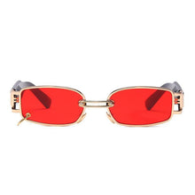 Load image into Gallery viewer, Unisex Rectangular Hip Hop Sunglasses Vintage Metal Square  Sun Glasses Men Women Rectangle Uv400 Brand Designer Eyewear