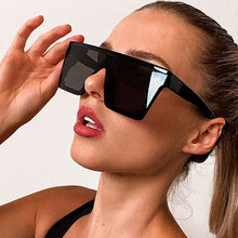 Load image into Gallery viewer, Unisex Retro Classic Square Flat Top Sunglasses Women Brand Designer Trendy One Piece Mirror Sun Glasses Women For Female Shades
