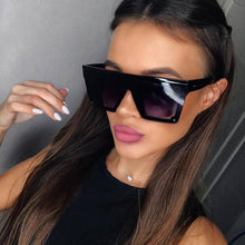 Load image into Gallery viewer, Unisex Retro Classic Square Flat Top Sunglasses Women Brand Designer Trendy One Piece Mirror Sun Glasses Women For Female Shades