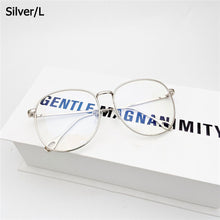 Load image into Gallery viewer, Unisex Retro Optical Glasses Big Round Metal Frame Flat Mirror Eyewear Women Men Transparent Lens Eyeglasses