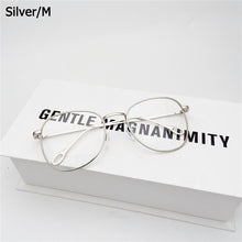 Load image into Gallery viewer, Unisex Retro Optical Glasses Big Round Metal Frame Flat Mirror Eyewear Women Men Transparent Lens Eyeglasses