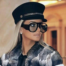 Load image into Gallery viewer, Unisex Retro Oversized Pilot Sunglasses Women Brand Designer One Piece Big Sun Glasses For Female Male Black Mask Shades UV400