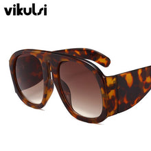 Load image into Gallery viewer, Unisex Retro Oversized Pilot Sunglasses Women Brand Designer One Piece Big Sun Glasses For Female Male Black Mask Shades UV400
