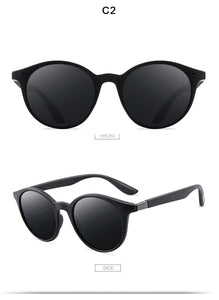 Unisex Retro Rivet Polarized Sunglasses Oval Frame Sun Glasses For Men Women Driving Shade Eyewear Gafas De Sol