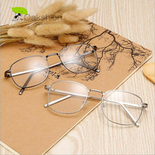 Load image into Gallery viewer, Unisex Retro Square Metal Glasses Frame Transparent Clear Lens Black/Silver/Gold/Gray/Brown Metal Frame Men/Women Spectacles