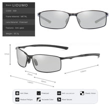 Load image into Gallery viewer, Unisex Sunglasses Polarized Photochromic Sun Glasses Men Day Night Vision Driving Women Square Chameleon Glasses gafas de sol