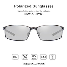 Load image into Gallery viewer, Unisex Sunglasses Polarized Photochromic Sun Glasses Men Day Night Vision Driving Women Square Chameleon Glasses gafas de sol