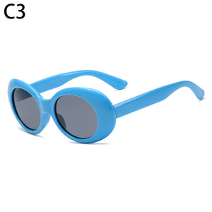 Unisex UV400 Protection Anti-Reflective Oval Round Glasses Trendy Clout Goggle Kurt Cobain Sunglasses Funny Cool Style Eyewear