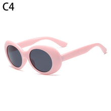 Load image into Gallery viewer, Unisex UV400 Protection Anti-Reflective Oval Round Glasses Trendy Clout Goggle Kurt Cobain Sunglasses Funny Cool Style Eyewear