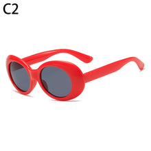 Load image into Gallery viewer, Unisex UV400 Protection Anti-Reflective Oval Round Glasses Trendy Clout Goggle Kurt Cobain Sunglasses Funny Cool Style Eyewear