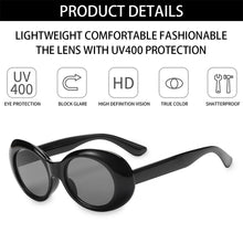 Load image into Gallery viewer, Unisex UV400 Protection Anti-Reflective Oval Round Glasses Trendy Clout Goggle Kurt Cobain Sunglasses Funny Cool Style Eyewear