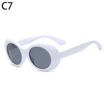 Load image into Gallery viewer, Unisex UV400 Protection Anti-Reflective Oval Round Glasses Trendy Clout Goggle Kurt Cobain Sunglasses Funny Cool Style Eyewear