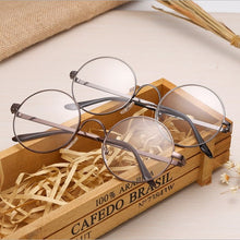 Load image into Gallery viewer, Unisex Women Men Retro Round Metal Frame Clear Lens Glasses UV 400 silver gold anti-radiation Nerd Spectacles Eyeglass