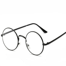 Load image into Gallery viewer, Unisex Women Men Retro Round Metal Frame Clear Lens Glasses UV 400 silver gold anti-radiation Nerd Spectacles Eyeglass