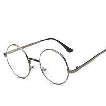 Load image into Gallery viewer, Unisex Women Men Retro Round Metal Frame Clear Lens Glasses UV 400 silver gold anti-radiation Nerd Spectacles Eyeglass