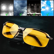 Load image into Gallery viewer, Universal Night Vision Glasses Sunglasses Men Outdoor Sport Sun Glasses Driver Goggles Black/Yellow Glasses for Night Driving