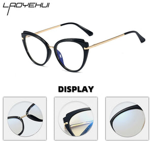Unusual Cat Eye Optical Blue Light Glasses Frames For Women Computer Gaming Decorative Eyeglasses Women's Prescription Glasses
