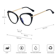 Load image into Gallery viewer, Unusual Cat Eye Optical Blue Light Glasses Frames For Women Computer Gaming Decorative Eyeglasses Women&#39;s Prescription Glasses