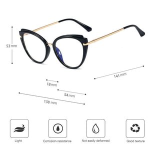 Unusual Cat Eye Optical Blue Light Glasses Frames For Women Computer Gaming Decorative Eyeglasses Women's Prescription Glasses